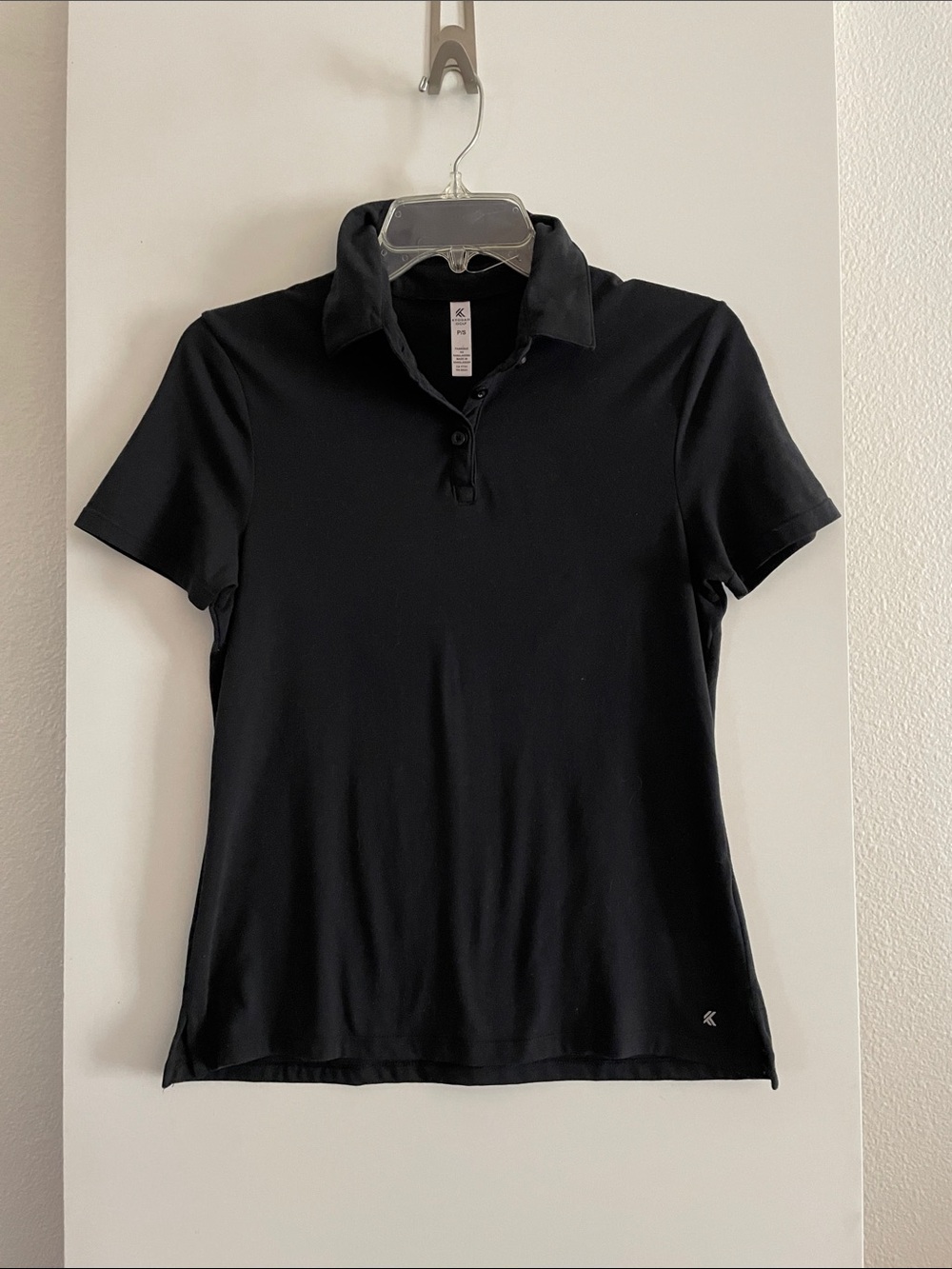 KYODAN Cotton Blend Black Short Sleeve Knit Polo T Shirt Sport Top